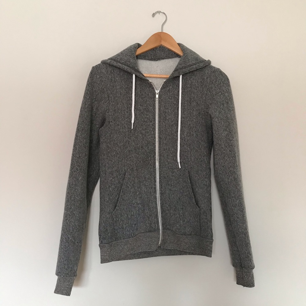 American Apparel Salt & Pepper zip up